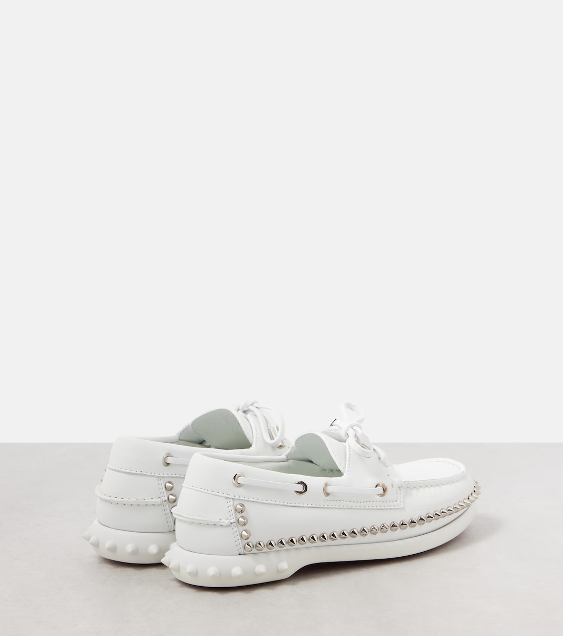 Gerockel studded leather boat shoes | Christian Louboutin