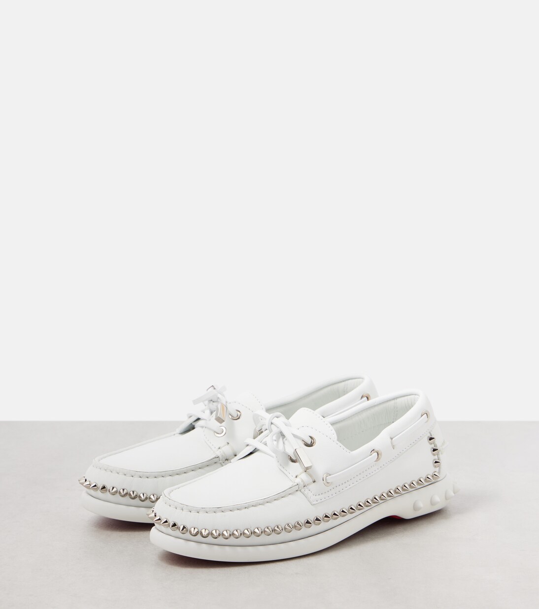 Gerockel studded leather boat shoes | Christian Louboutin