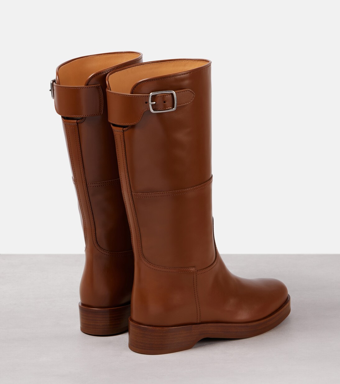 Lupo leather knee-high boots | Loro Piana