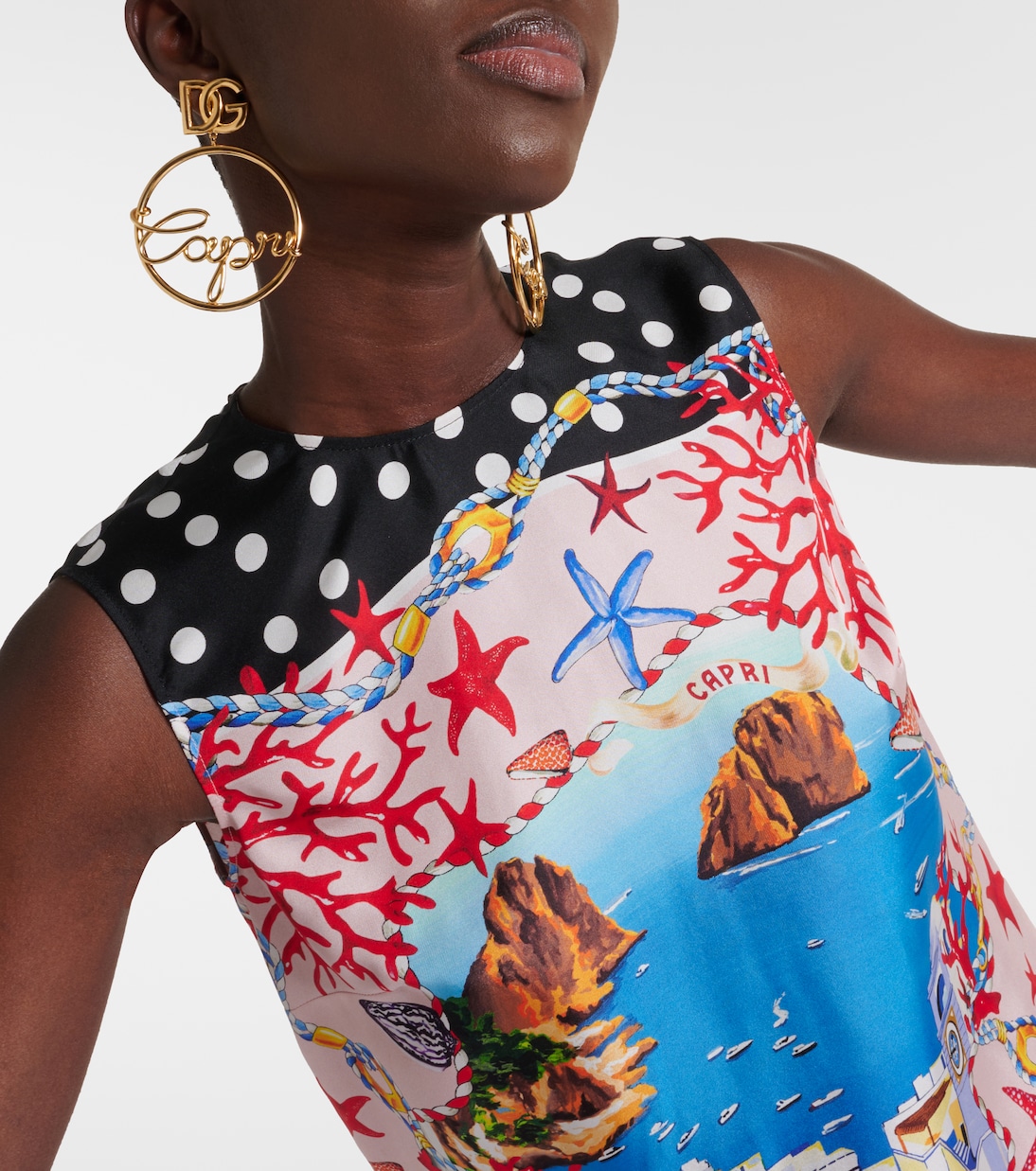 Capri printed silk top | Dolce&Gabbana