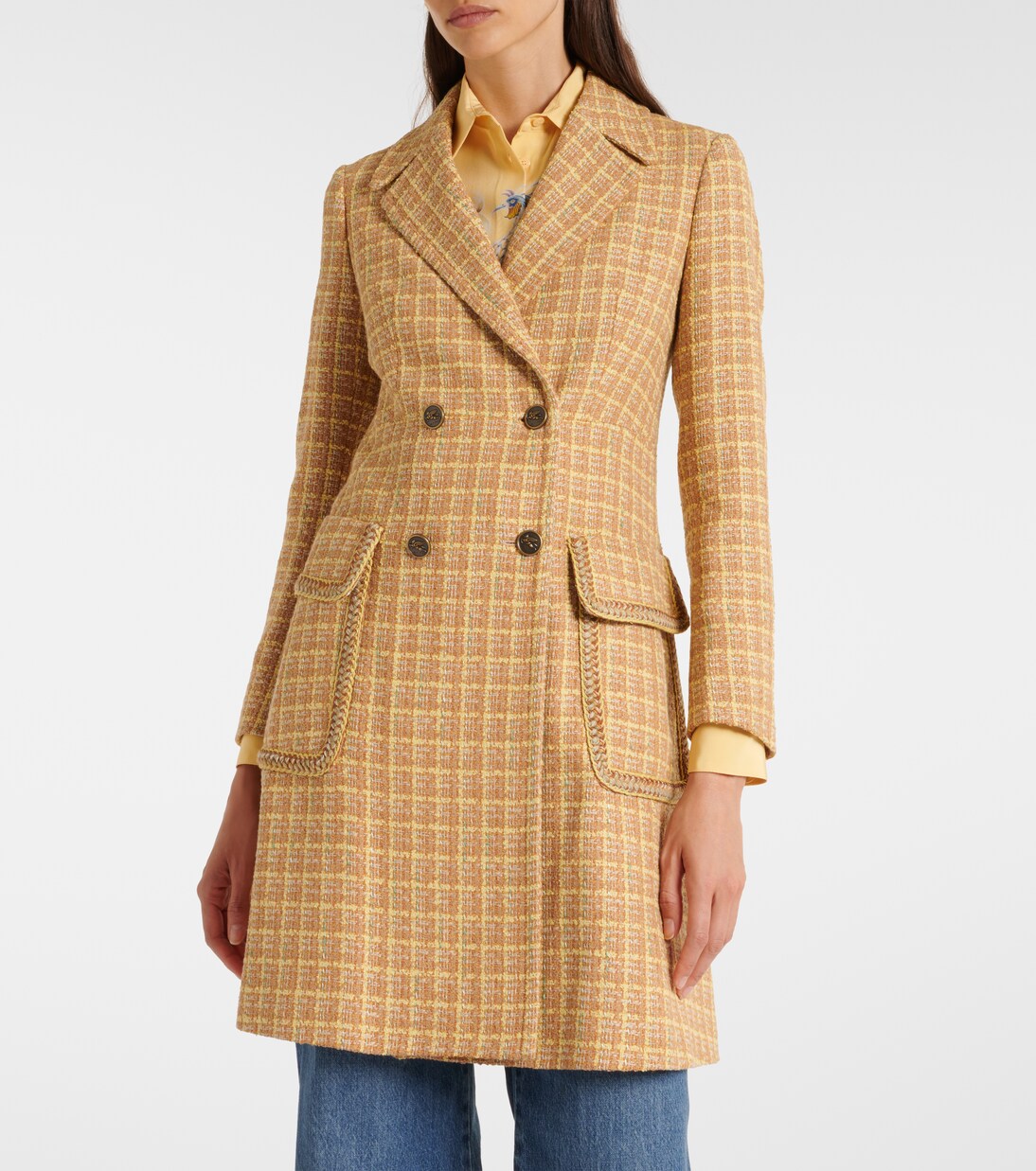 Prince of Wales wool-blend coat | Etro