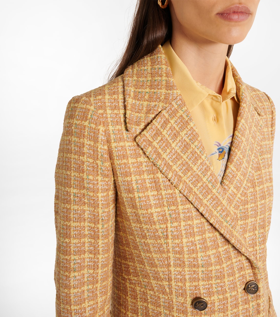 Prince of Wales wool-blend coat | Etro