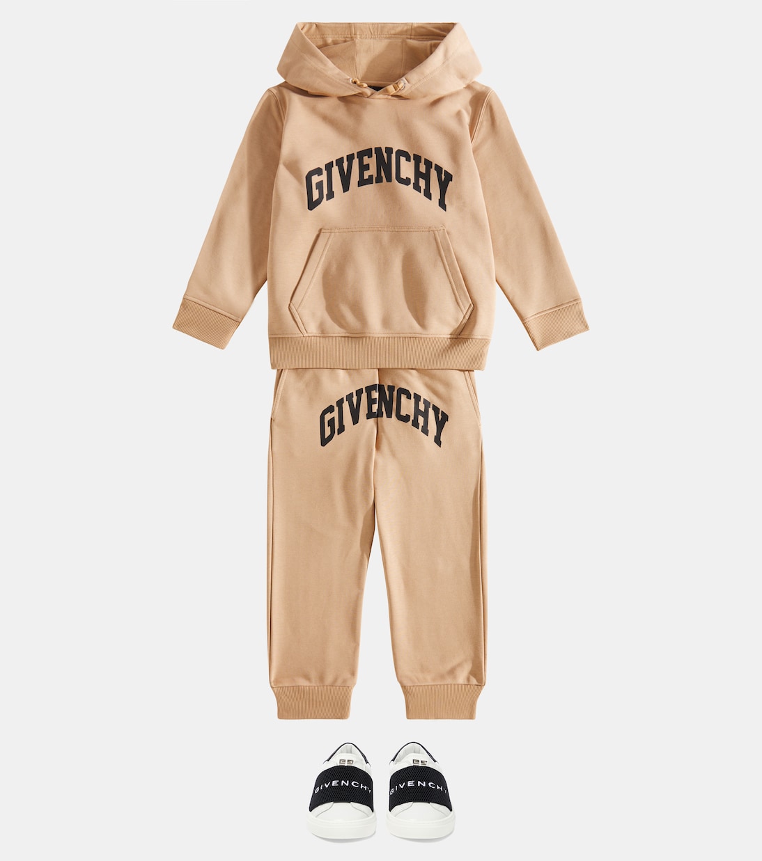 Logo cotton-blend fleece sweatpants | Givenchy Kids