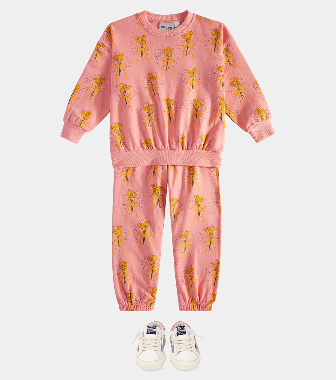 Winter Flowers cotton sweatpants | Mini Rodini