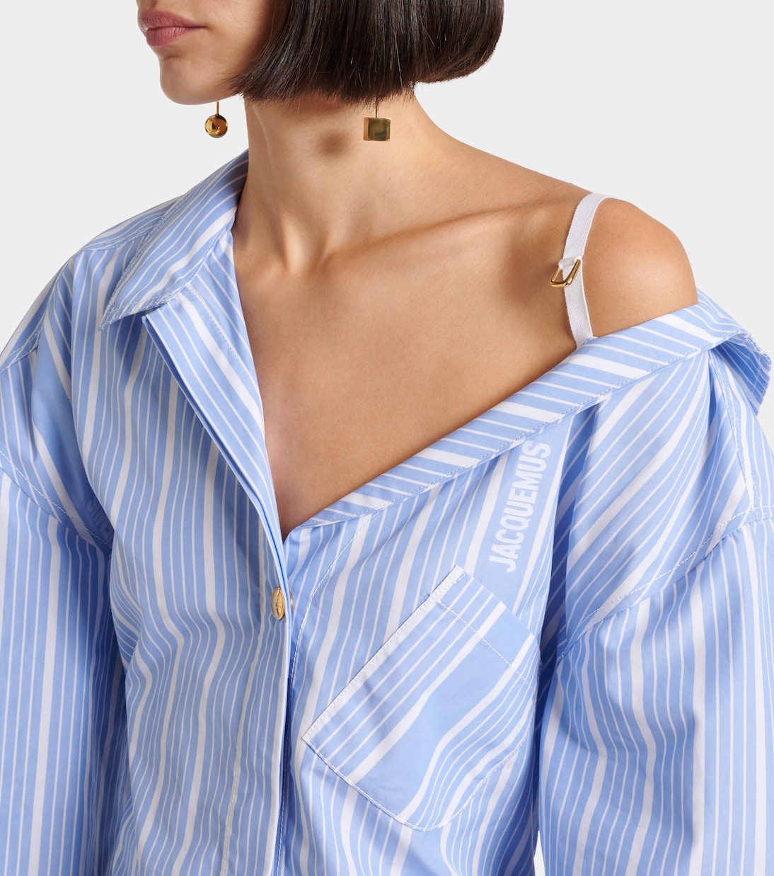 Abito chemisier in cotone a righe | Jacquemus