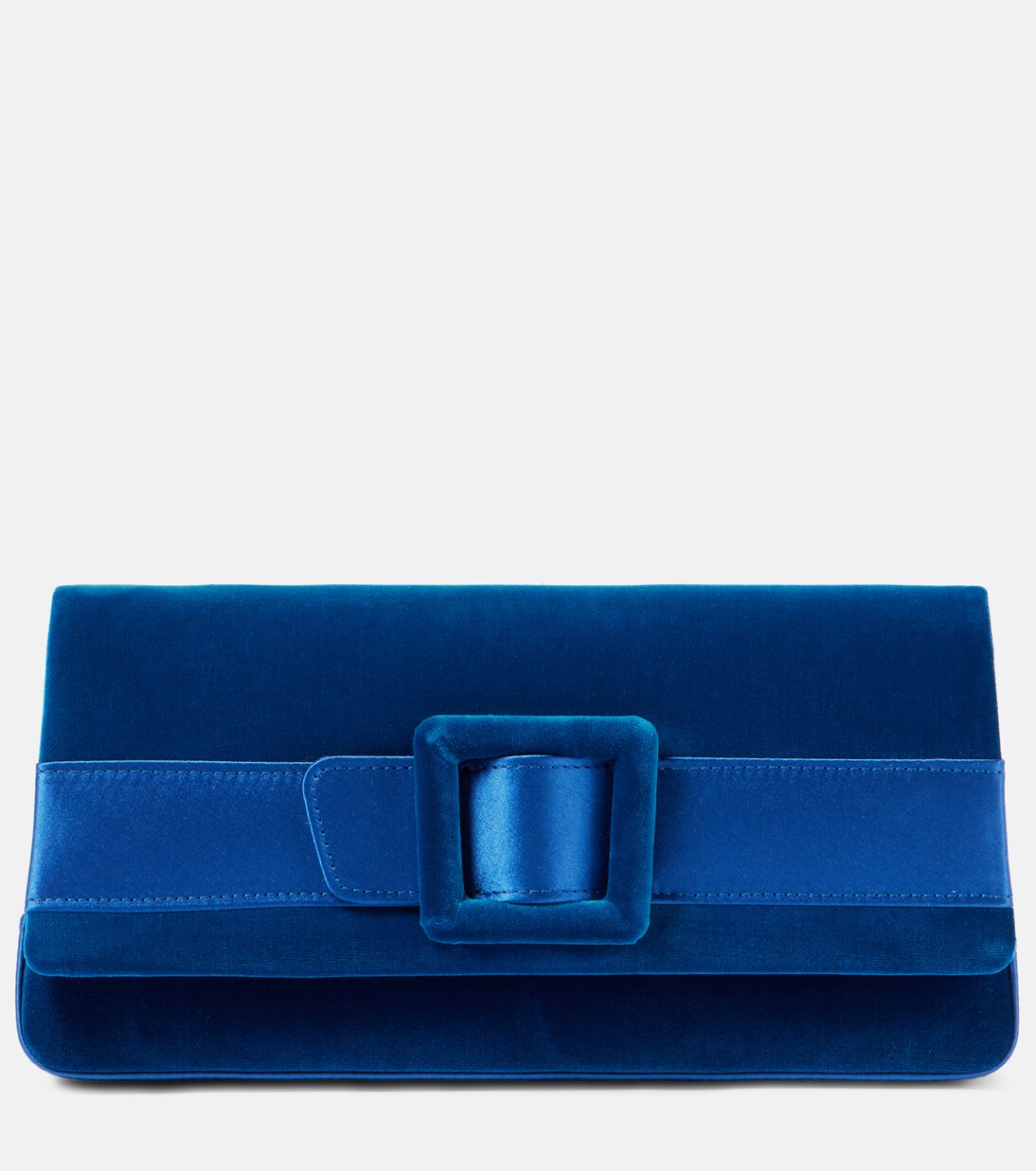Maygot satin-trimmed velvet clutch | Manolo Blahnik