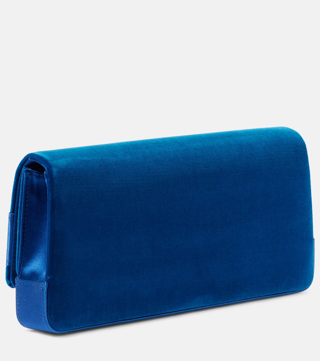 Maygot satin-trimmed velvet clutch | Manolo Blahnik
