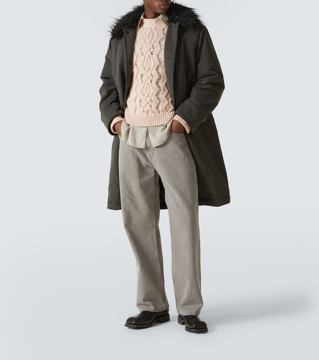 Cable Sonar Roundneck wool sweater | Our Legacy