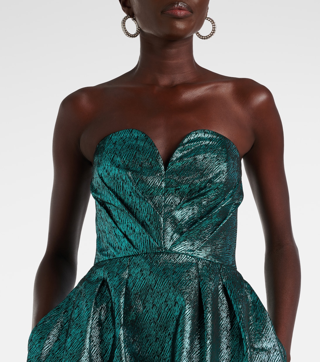 Abito midi Elsie in broccato | Rebecca Vallance