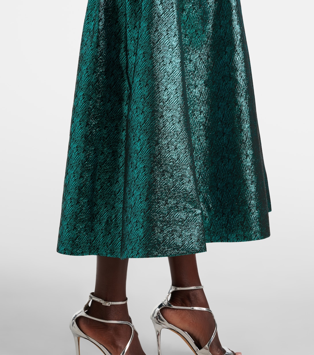 Abito midi Elsie in broccato | Rebecca Vallance