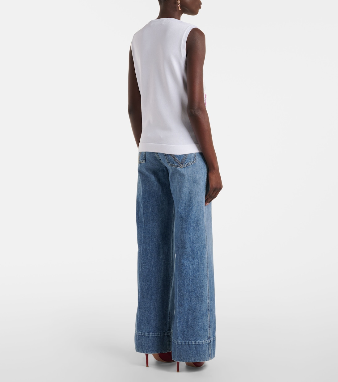 Besticktes Top mit Spitze | Oscar de la Renta