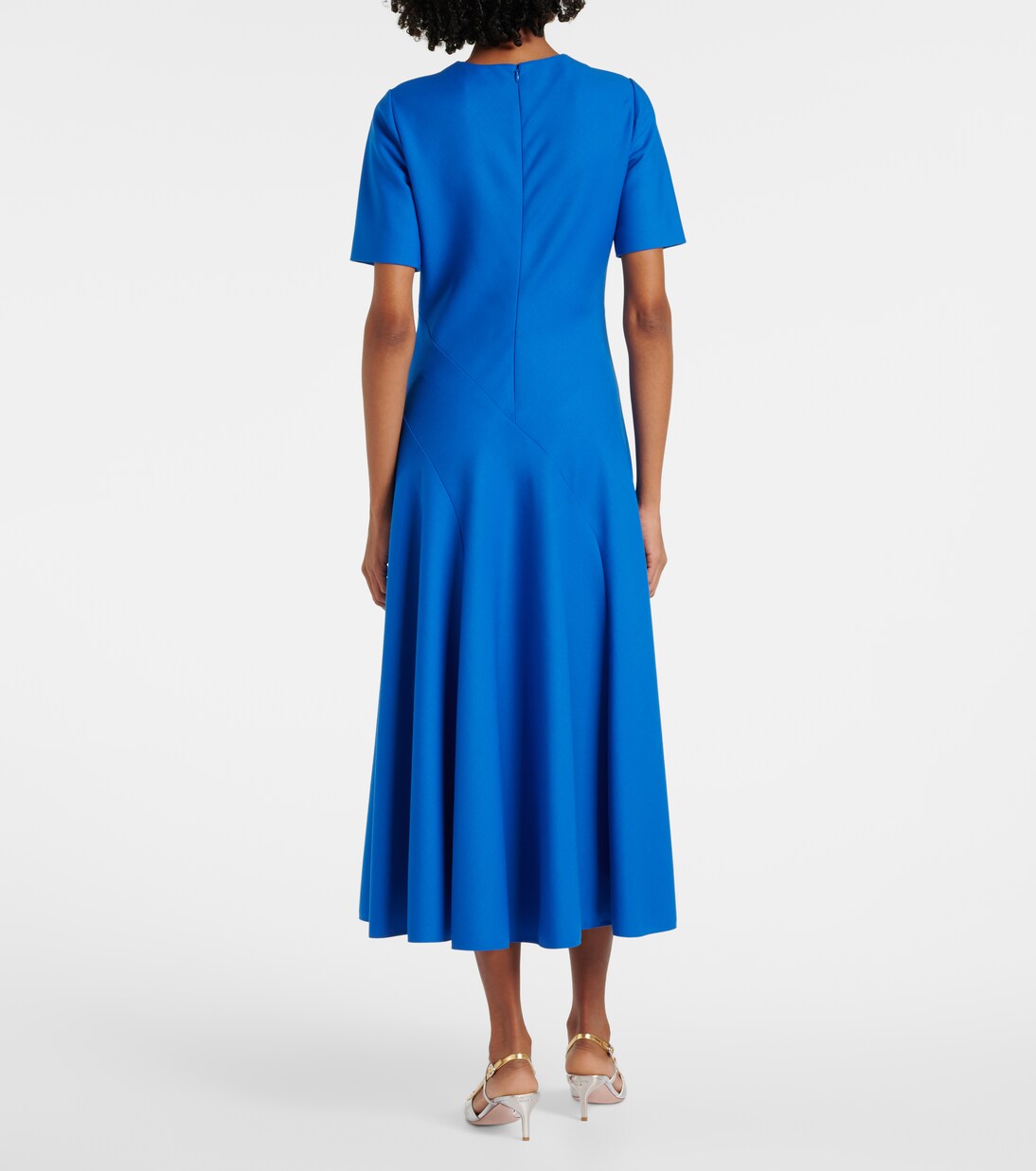 Draped wool-blend midi dress | Oscar de la Renta