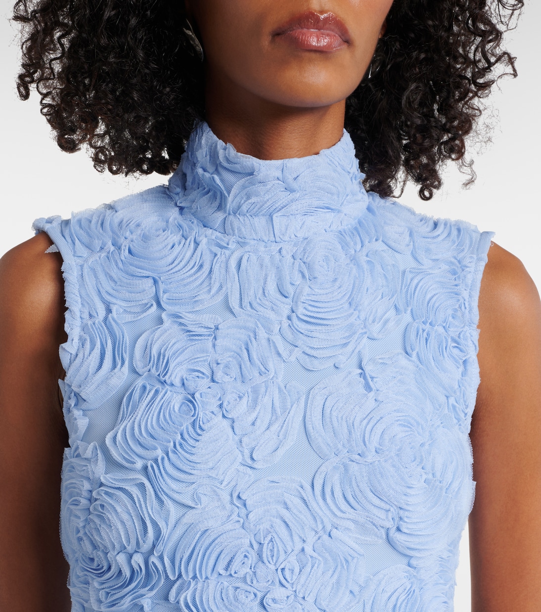 Besticktes Maxikleid aus Mesh | Rotate