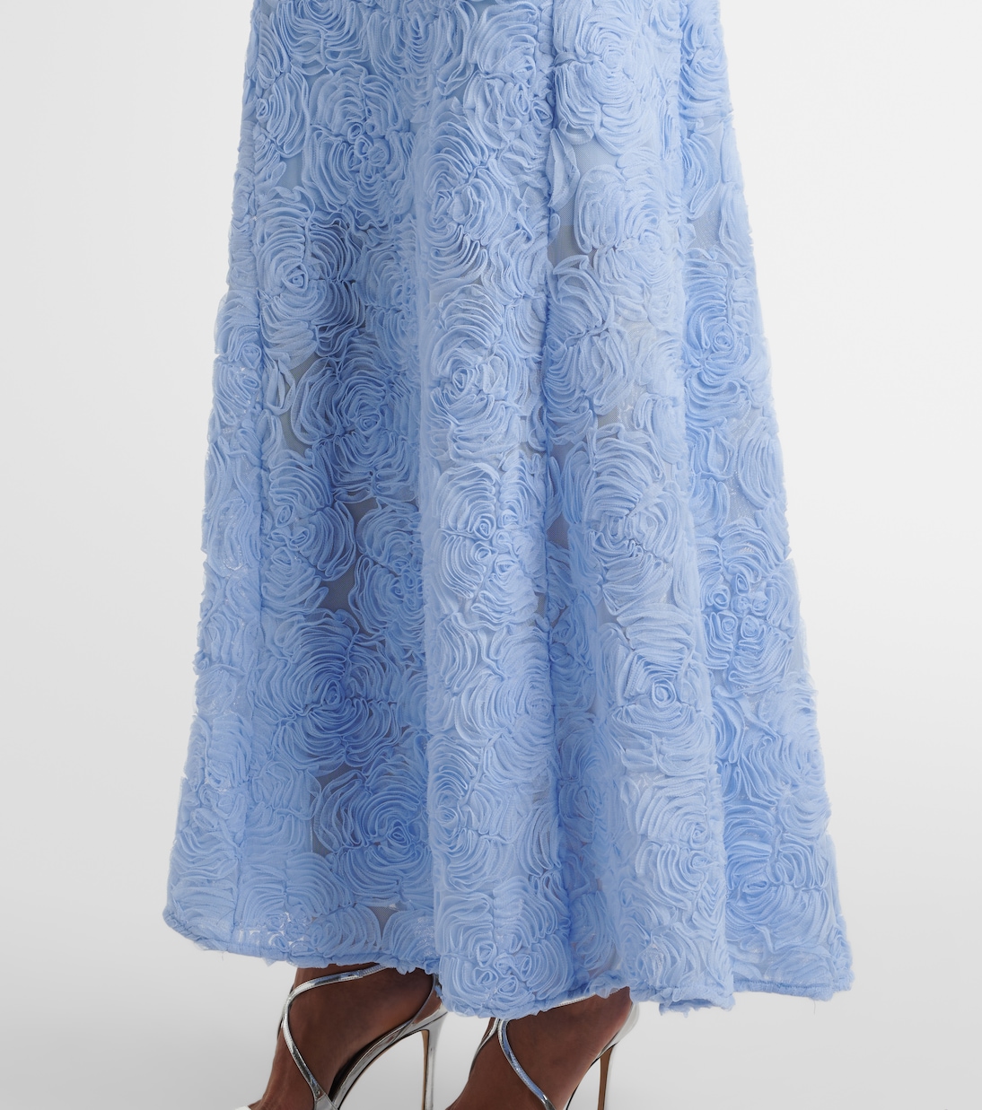 Besticktes Maxikleid aus Mesh | Rotate