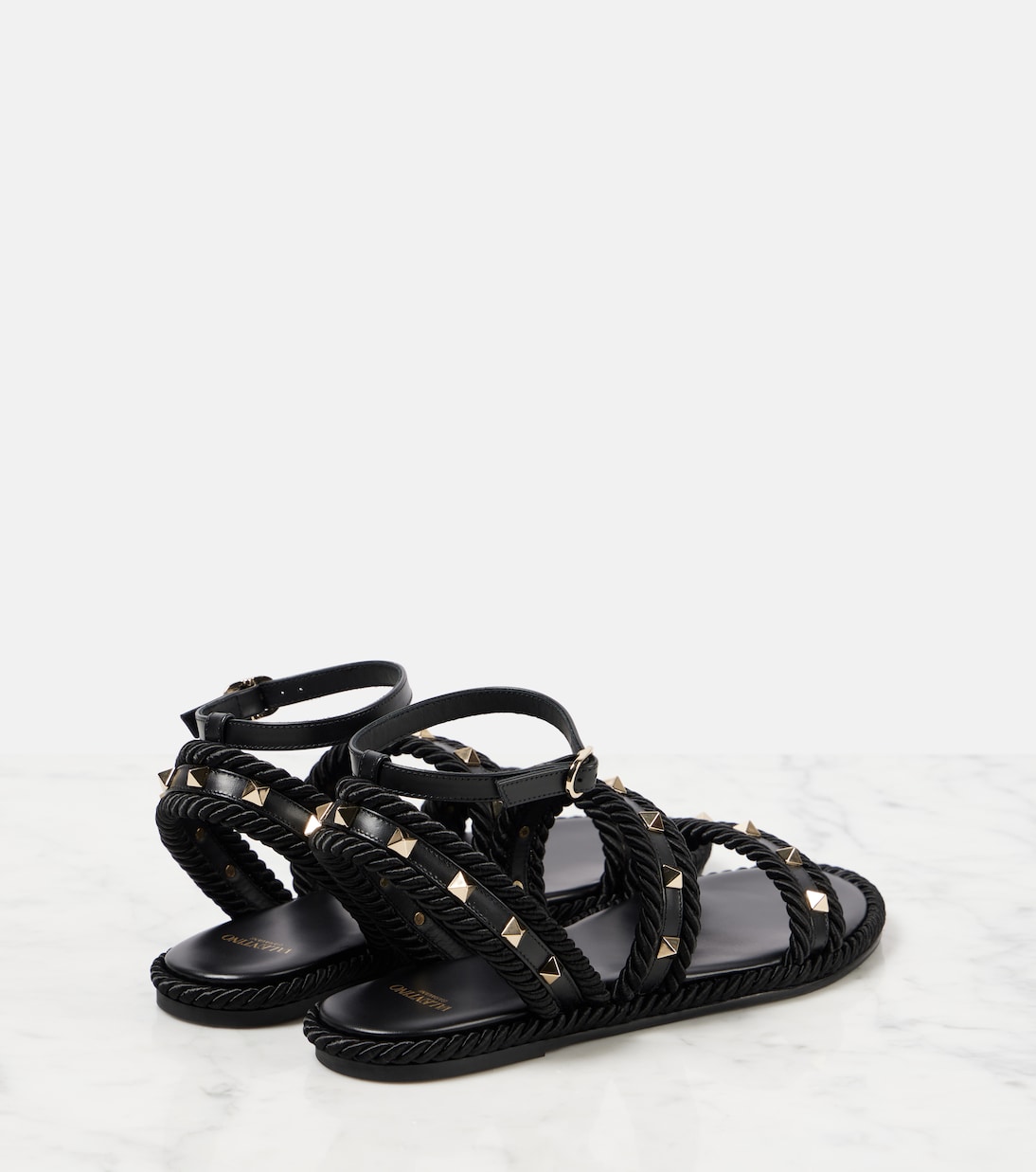 Rockstud Torchon leather sandals | Valentino Garavani