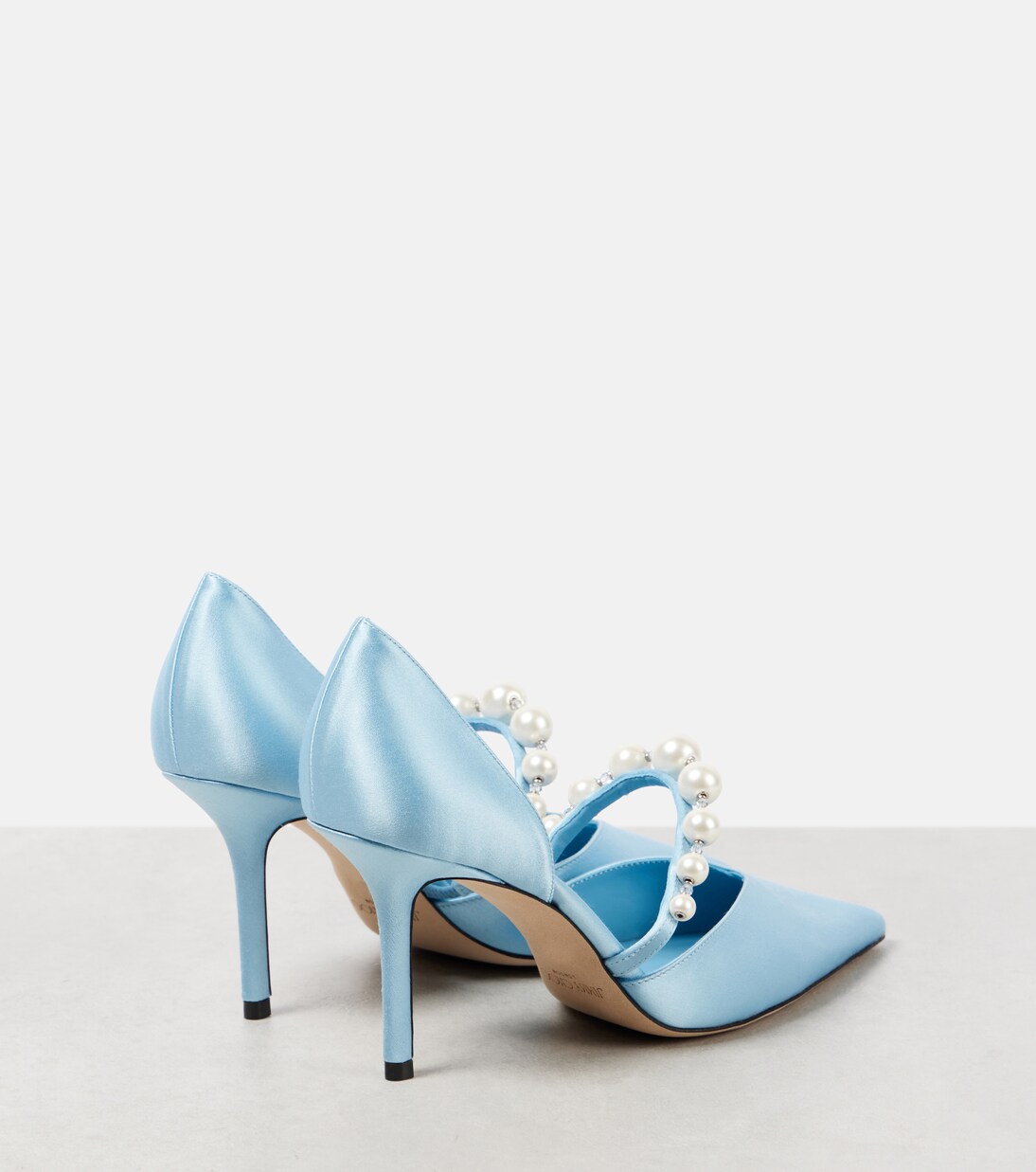Aurelie 85 embellished satin pumps | Jimmy Choo