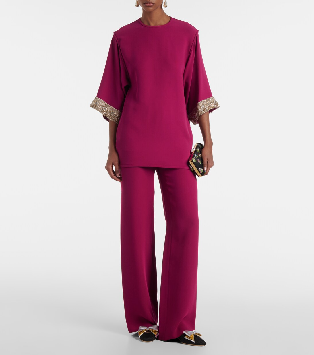 Pantalon ample en Cady Couture | Valentino