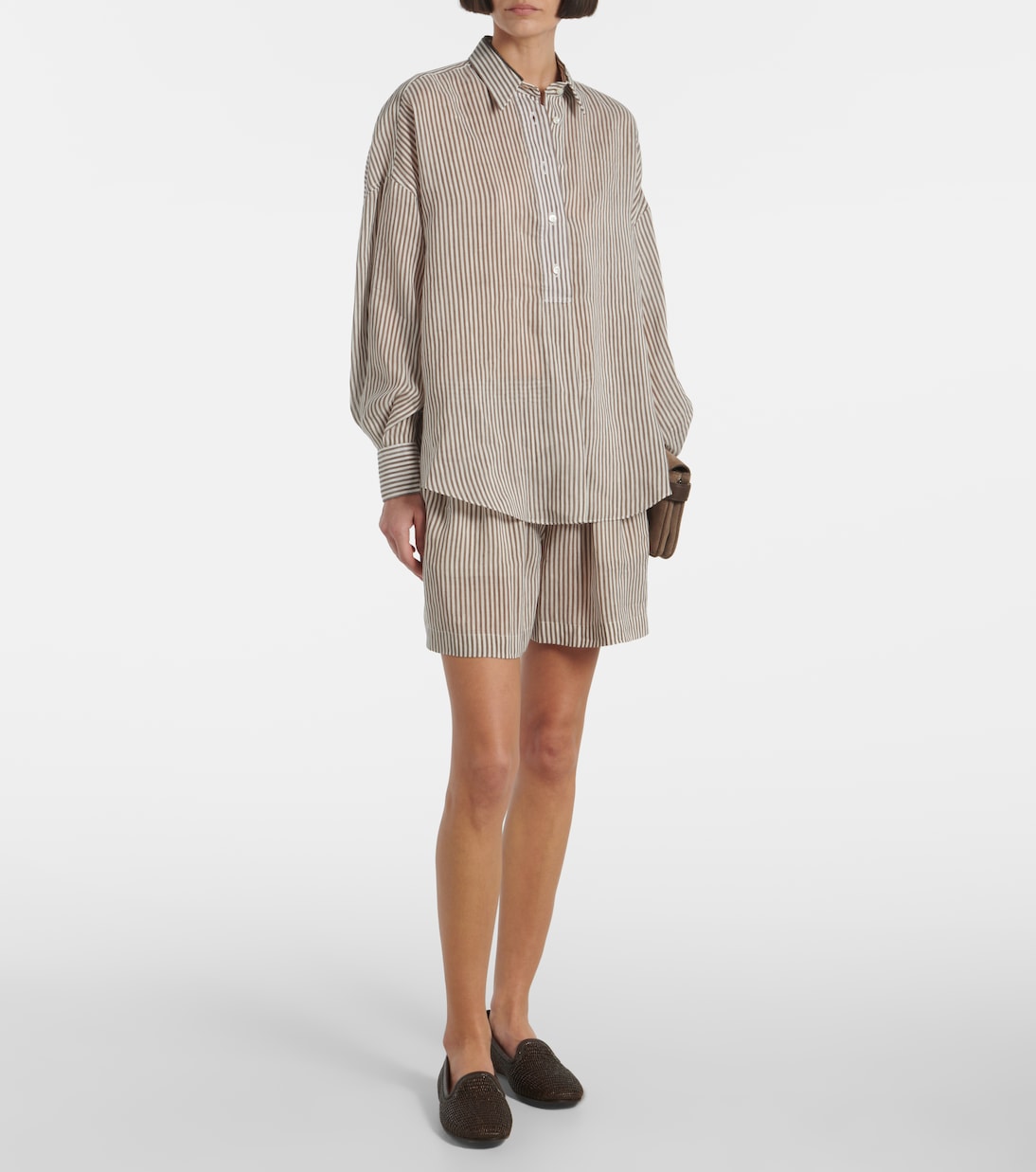 Hemd aus Leinen und Seide | Brunello Cucinelli