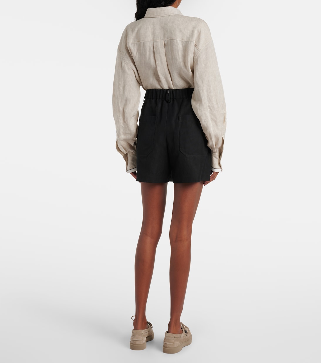 Cotton and linen shorts | Brunello Cucinelli