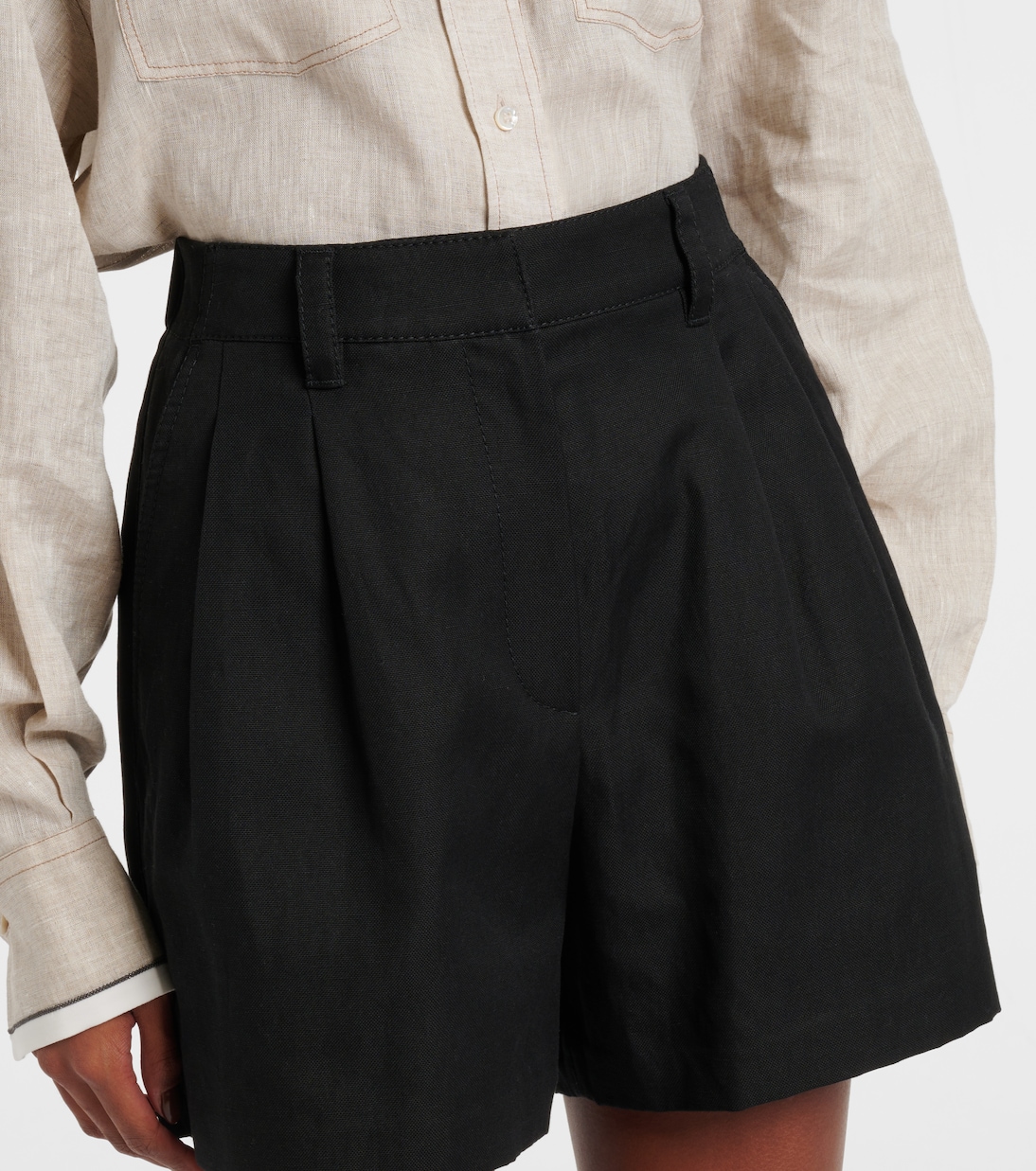 Cotton and linen shorts | Brunello Cucinelli
