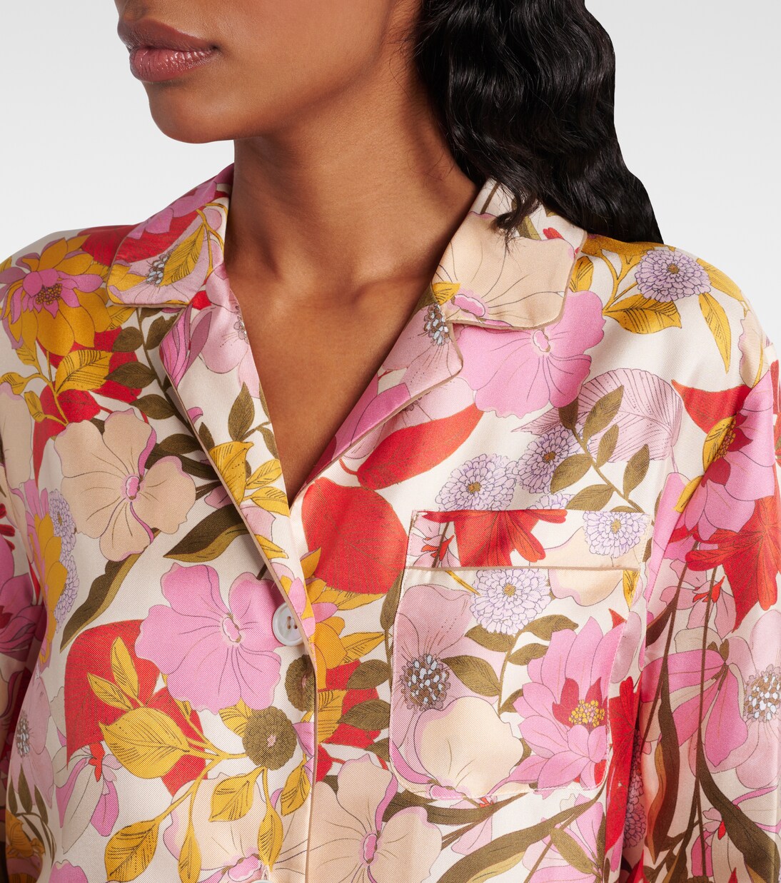 Bedrucktes Hemd Alan aus Seidensatin | 'S Max Mara