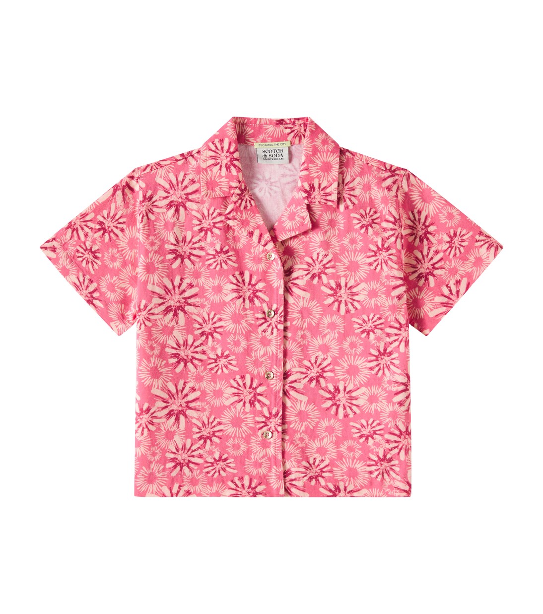 Floral cotton and linen shirt | Scotch & Soda Kids