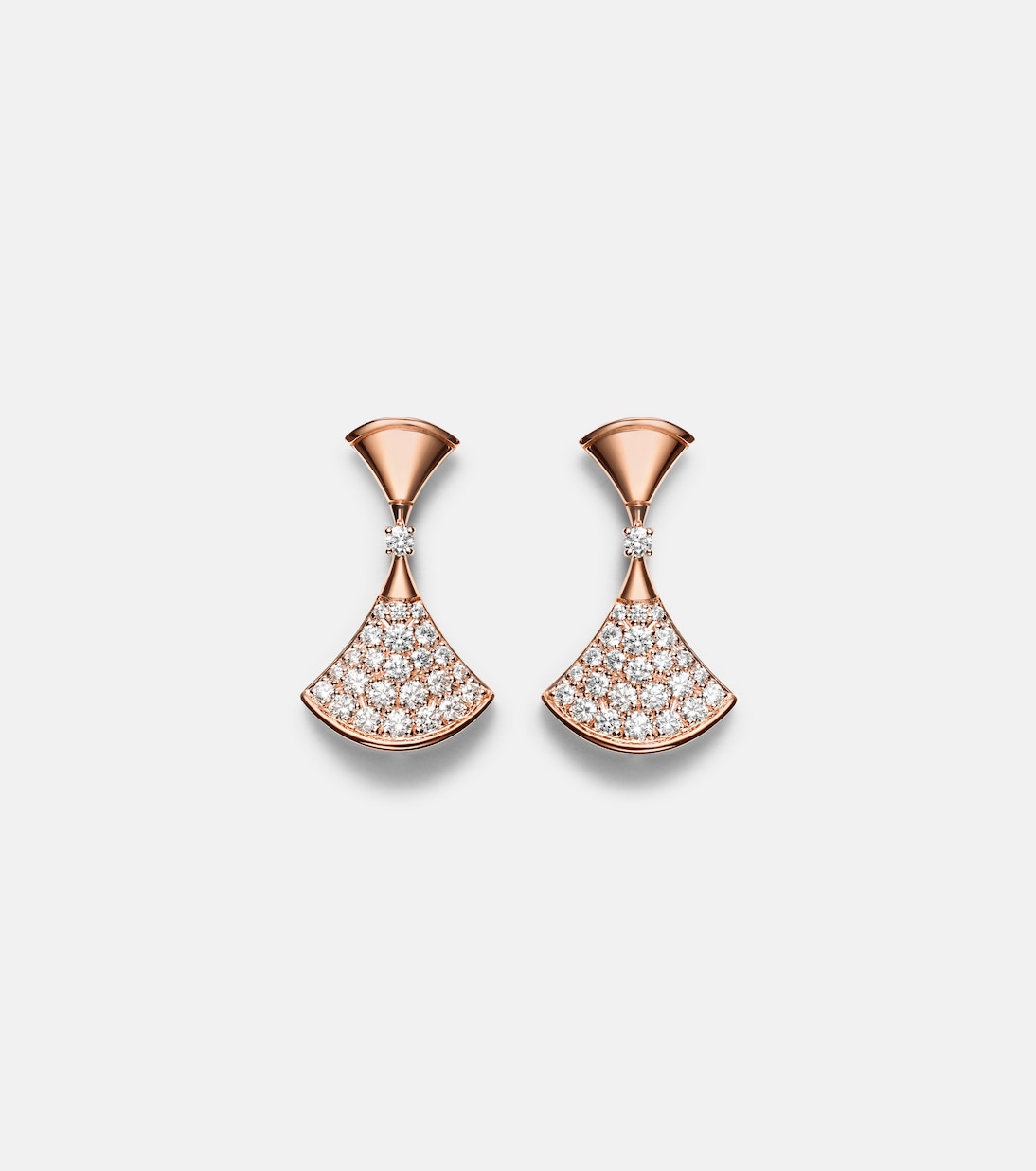 Divas' Dream 18kt rose gold earrings with diamonds | Bvlgari