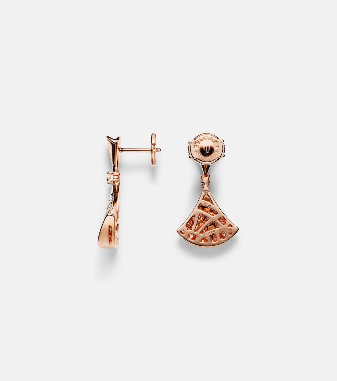 Divas' Dream 18kt rose gold earrings with diamonds | Bvlgari