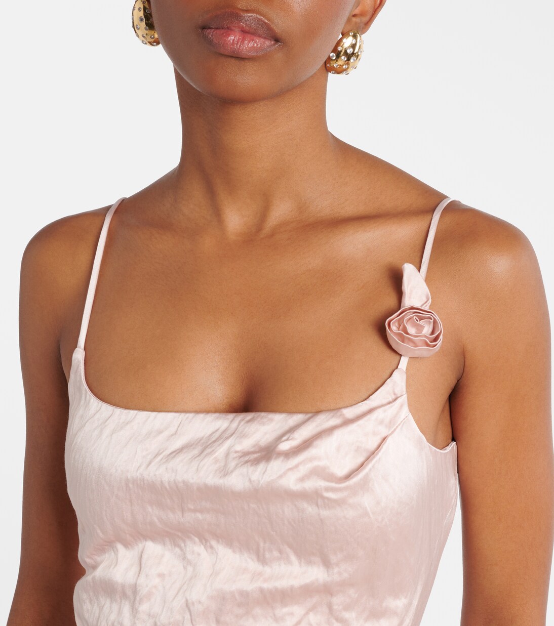 Robe midi en satin | Blumarine