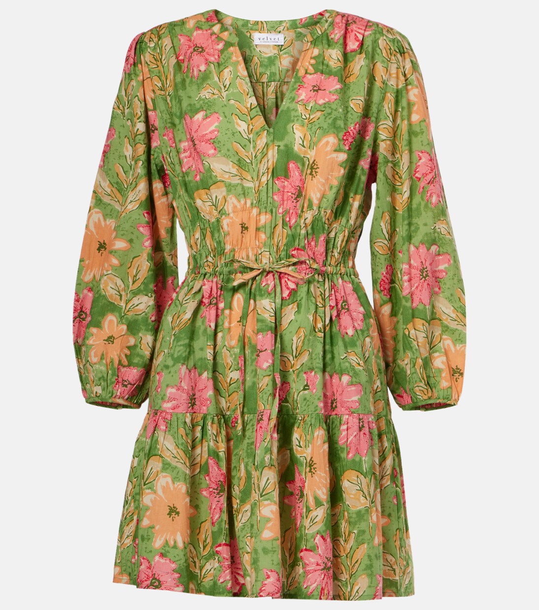 Robe en coton à fleurs | Velvet