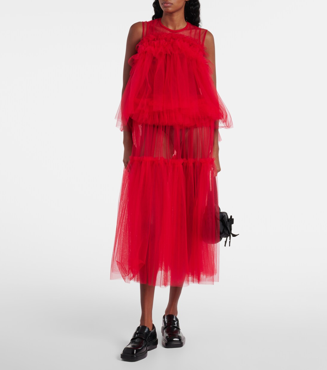 Robe longue en tulle | Noir Kei Ninomiya