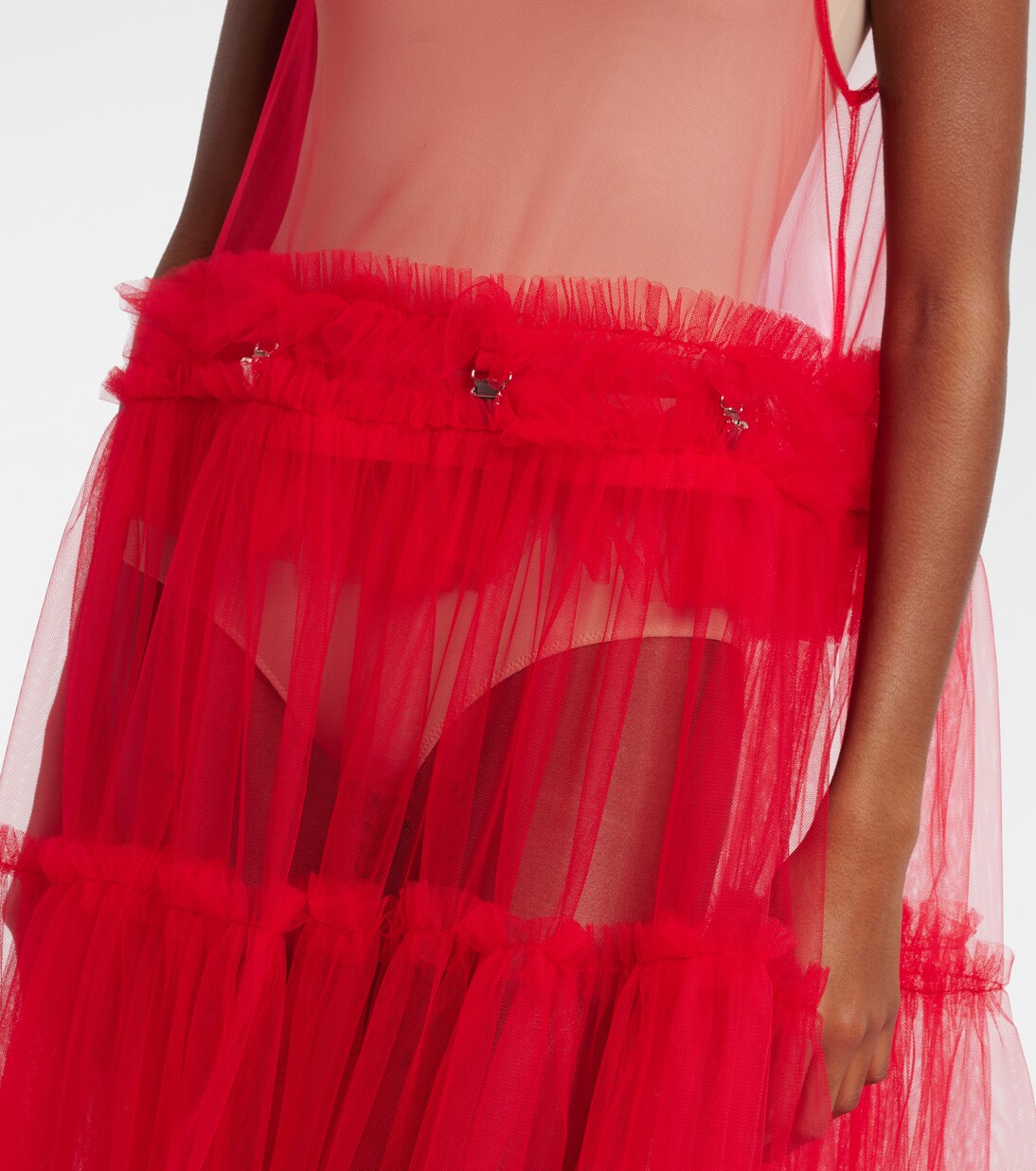 Robe longue en tulle | Noir Kei Ninomiya