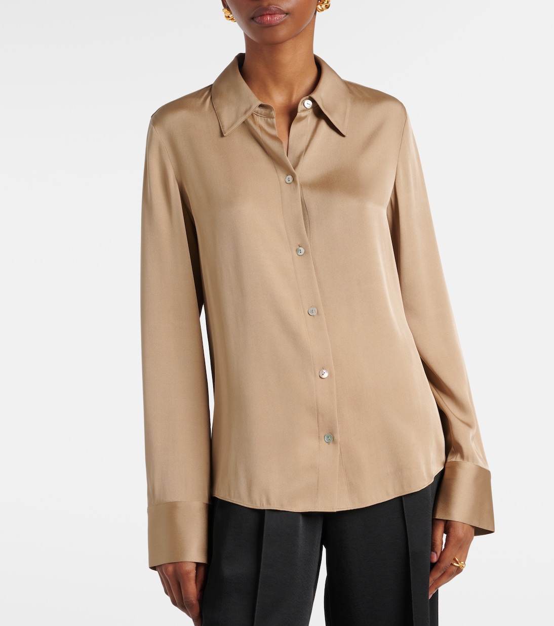 Hemd aus Satin | Vince