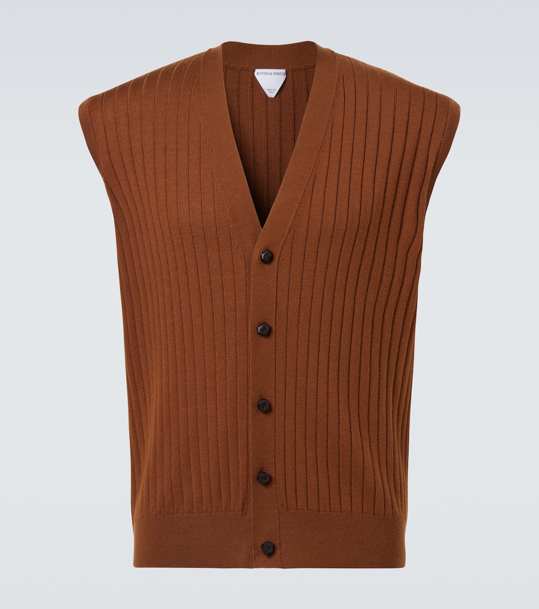 Ribbed-knit wool sweater vest | Bottega Veneta