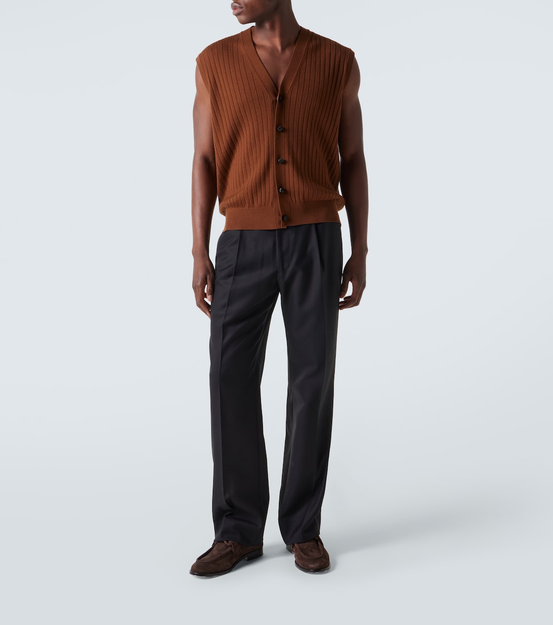 Ribbed-knit wool sweater vest | Bottega Veneta