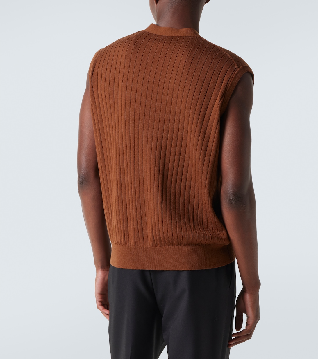 Ribbed-knit wool sweater vest | Bottega Veneta