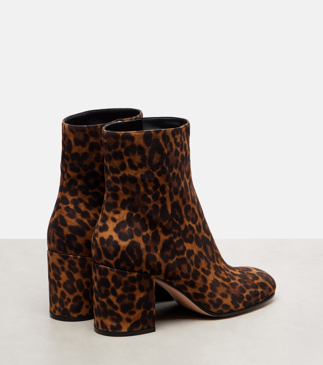 Joelle 70 leopard-print suede ankle boots | Gianvito Rossi