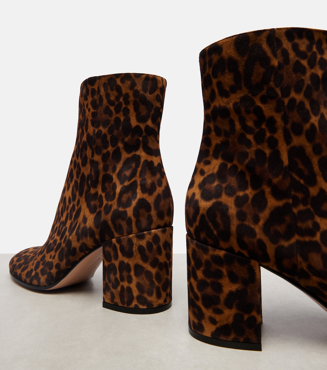 Joelle 70 leopard-print suede ankle boots | Gianvito Rossi