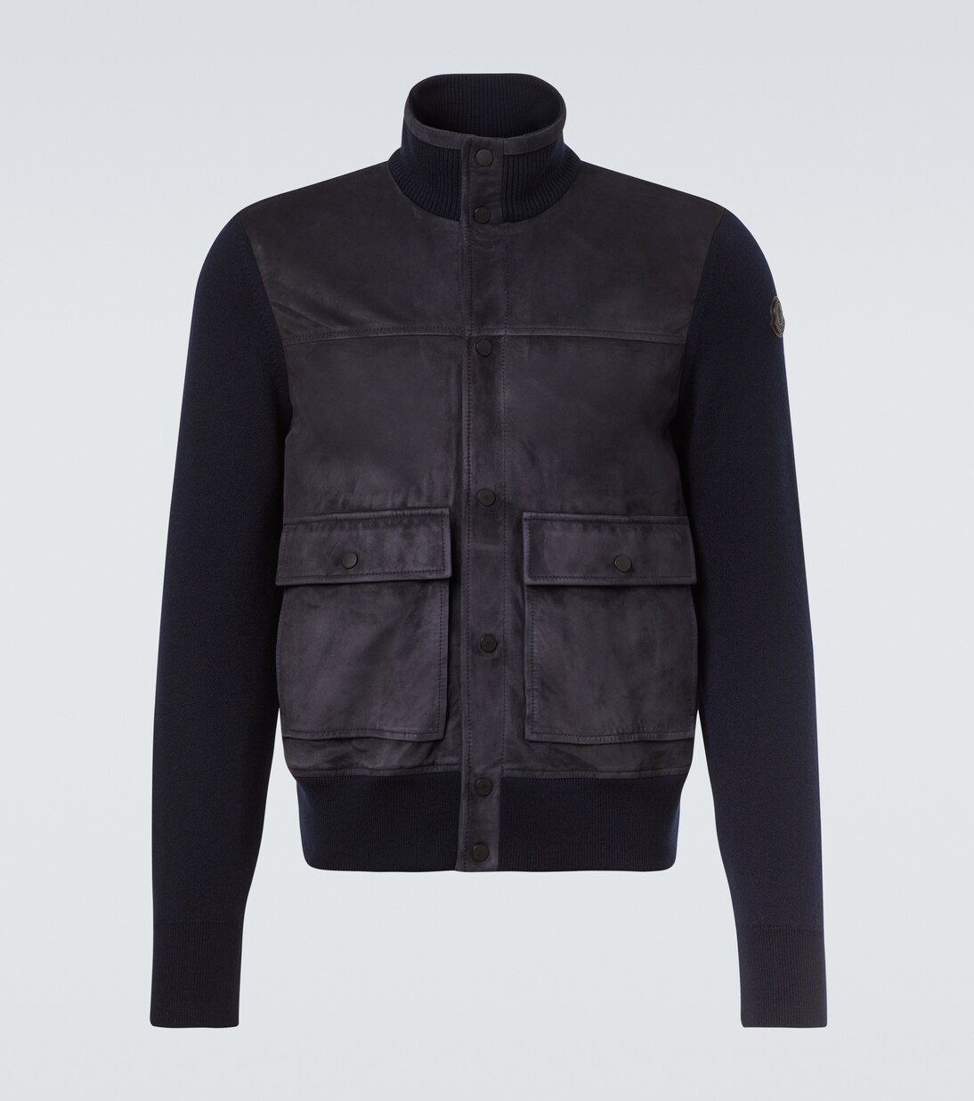 Jacke aus Veloursleder und Wolle | Moncler