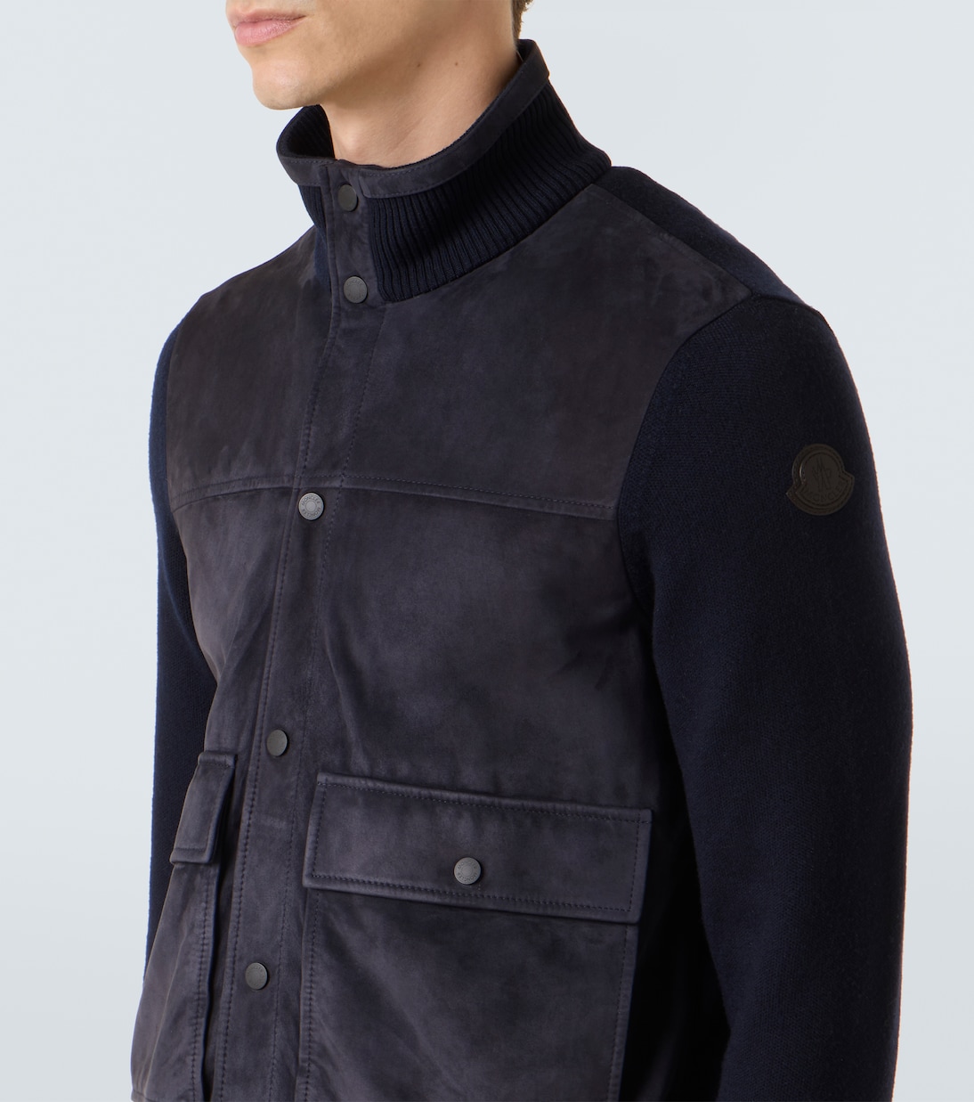 Jacke aus Veloursleder und Wolle | Moncler