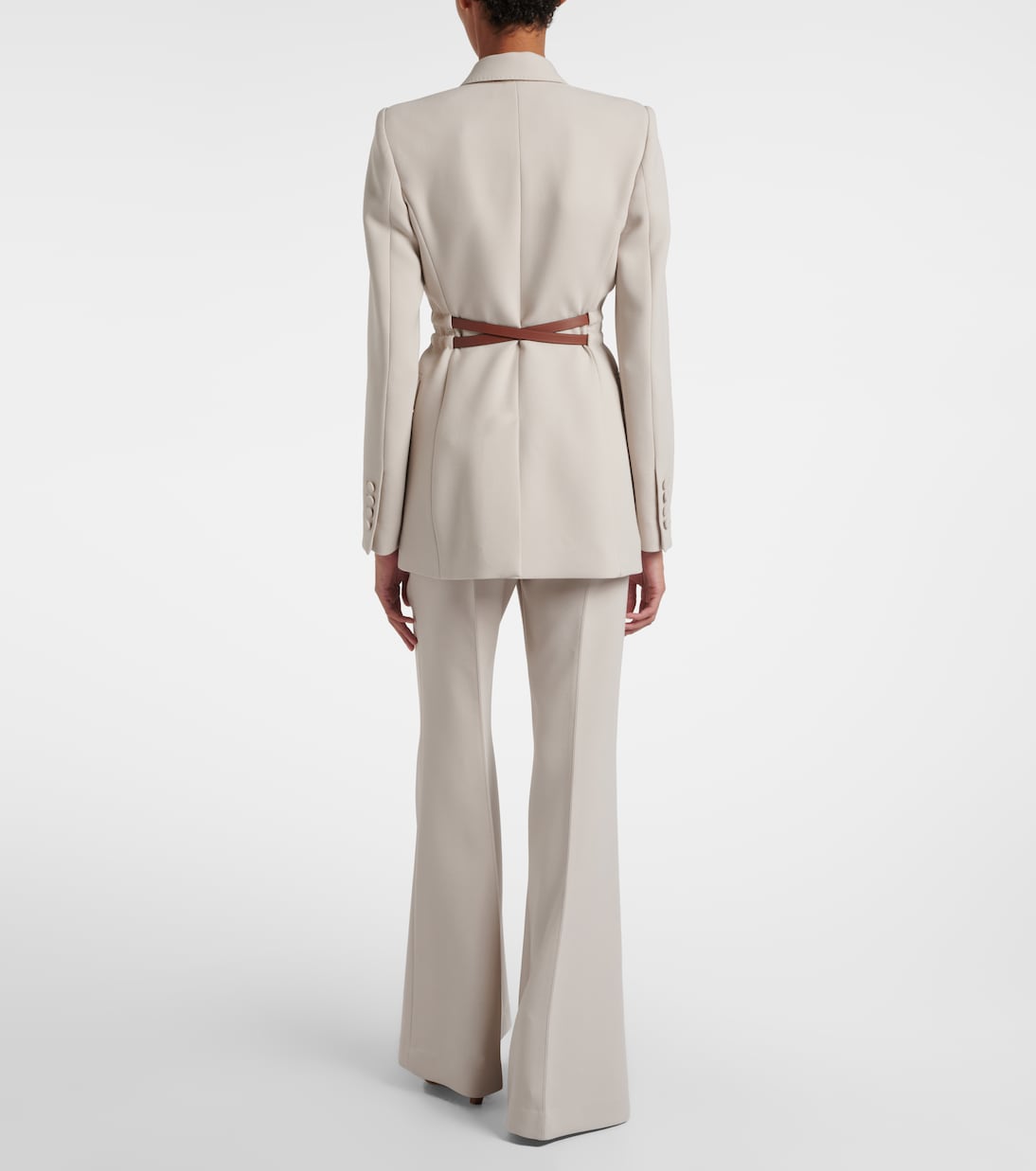 Weite High-Rise-Hose Rhein aus Wolle | Gabriela Hearst