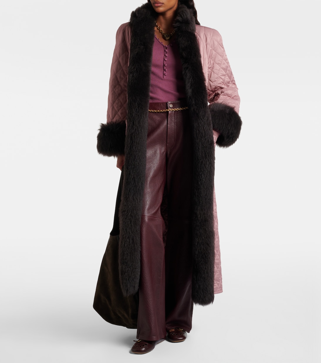 Schlaghose aus Leder | Chloé