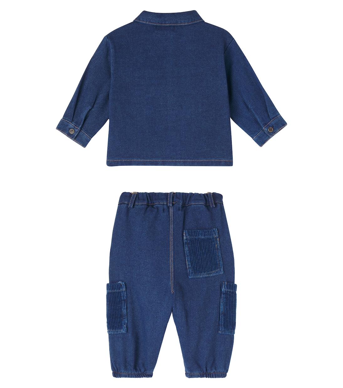 Bebé - set de camisa y pantalones Dobby de denim | Cozmo