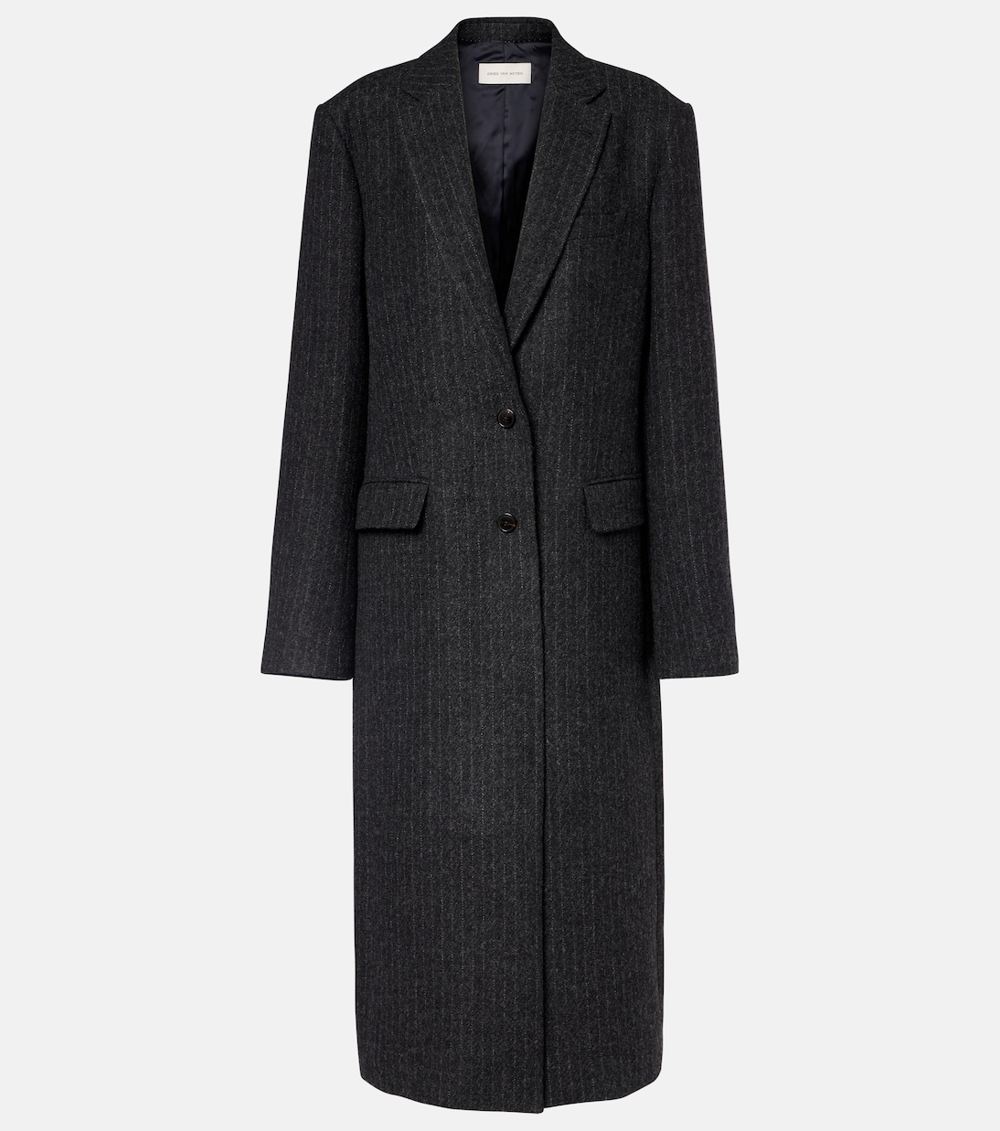 Chalk stripe wool coat | Dries Van Noten