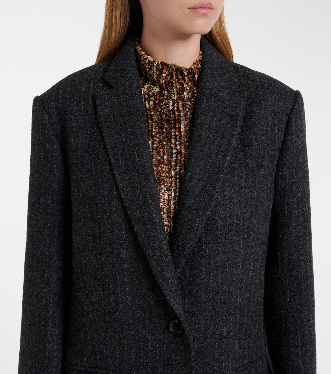 Chalk stripe wool coat | Dries Van Noten