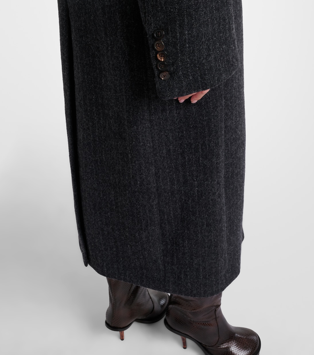 Chalk stripe wool coat | Dries Van Noten