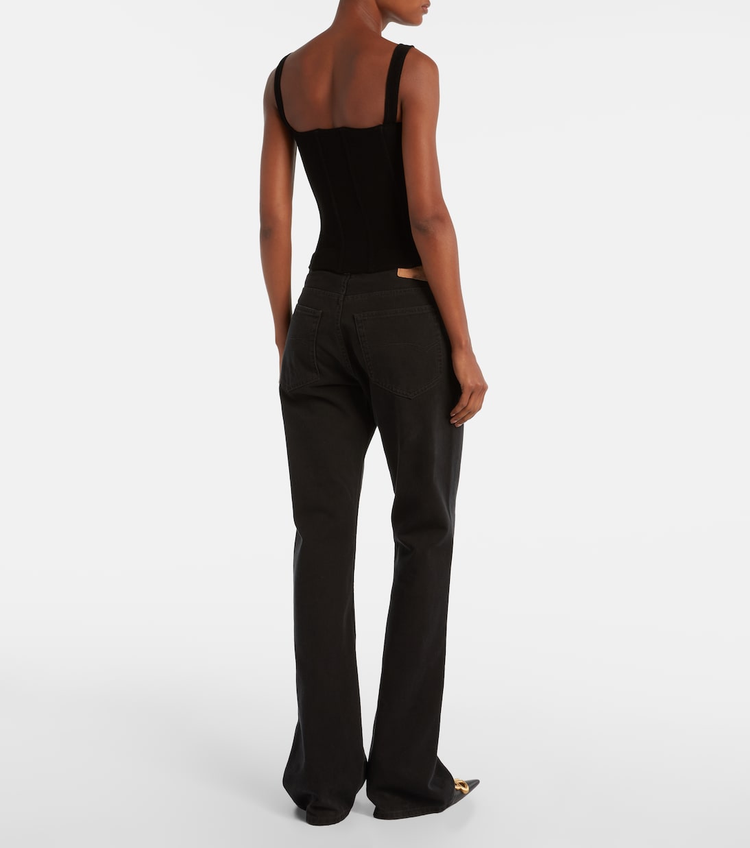 Cotton-blend velvet corset top | Balenciaga