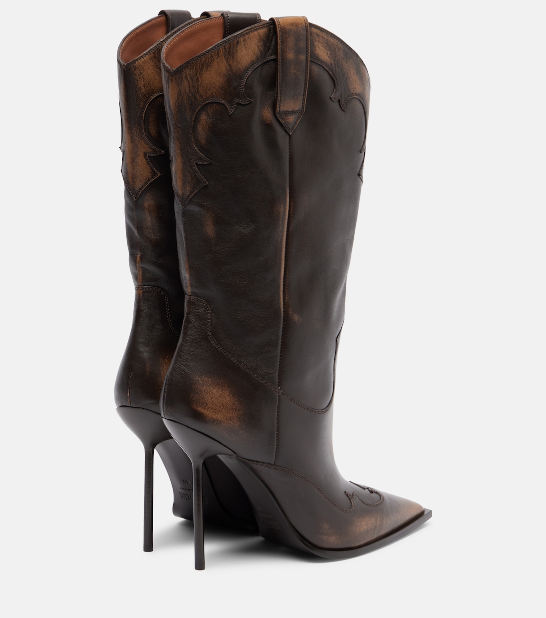 Lidia 105 leather mid-calf boots | Paris Texas