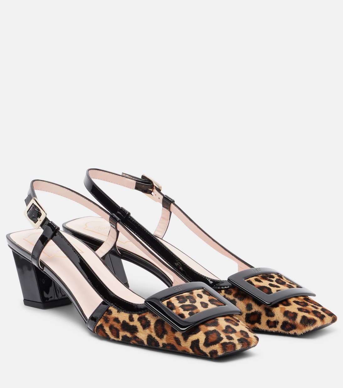 Belle Vivier 45 calf hair slingback pumps | Roger Vivier