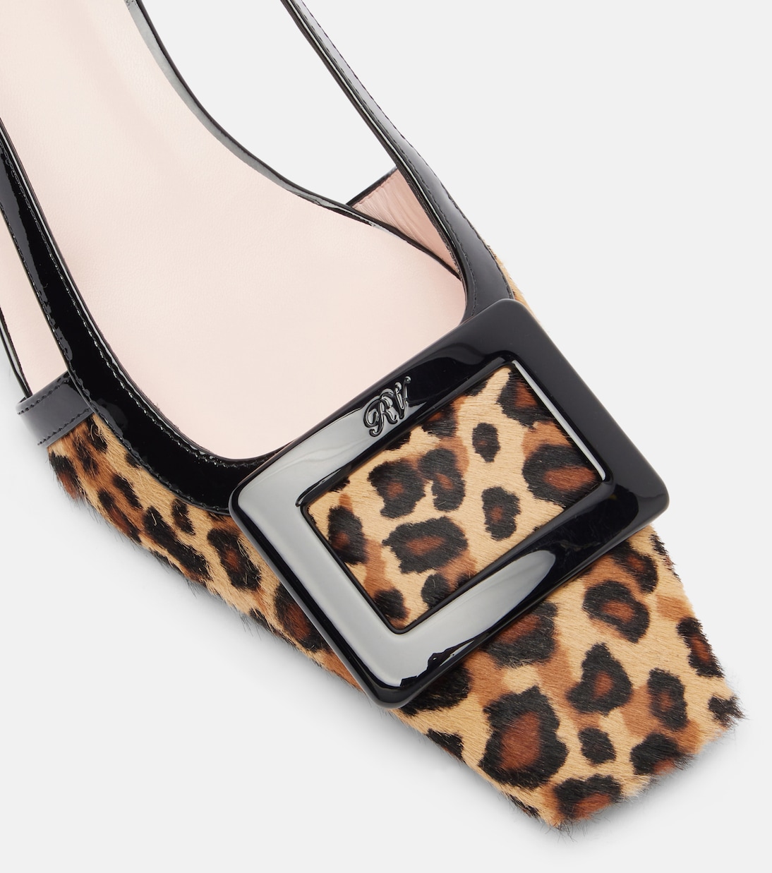 Belle Vivier 45 calf hair slingback pumps | Roger Vivier